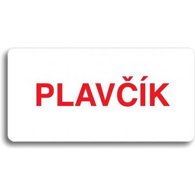 Accept Piktogram "PLAVČÍK II" (160 × 80 mm) (bílá tabulka - barevný tisk bez rámečku) – Zbozi.Blesk.cz