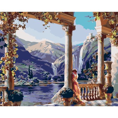 ZUTY Malování podle čísel HRAD NAD JEZEREM 40 x 50 cm – Zboží Dáma