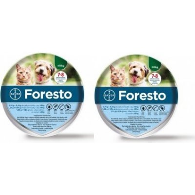 Foresto obojek pro malé psy a kočky do 8 kg 38 cm 2 ks – HobbyKompas.cz Foresto obojek pro malé psy a kočky do 8 kg 38 cm 2 ks – HobbyKompas.cz