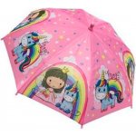 Princezna s jednorožcem deštník manuální růžový – Zboží Mobilmania