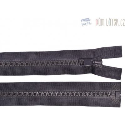 Zip kostěný dělitelný tmavě šedý, délka 30 cm – Zboží Mobilmania