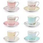 Tescoma myCOFEE Romance bílé porcelánové šálky na espresso s podšálky 6 x 90 ml – Zboží Mobilmania