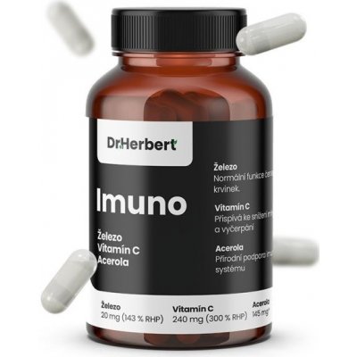 Dr. Herbert Imuno Železo Vitamín C Acerola 60 kapslí – Hledejceny.cz
