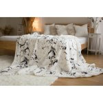 Jerry Fabrics Deka s beránkem mikroflanel Mramor bílý 150x200 – Zboží Mobilmania