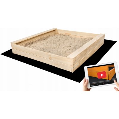 Trendie Dřevěné pískoviště 120x120 cm – Hledejceny.cz