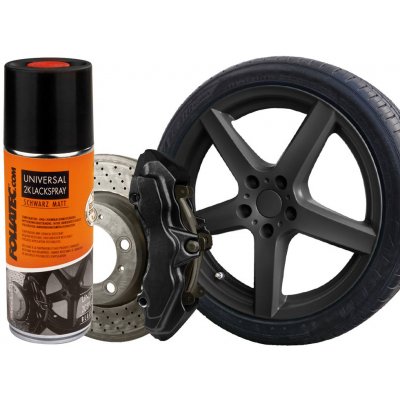 Foliatec dvousložková barva na brzdy ve spreji černá matná 400 ml – Zboží Mobilmania