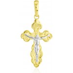 Gemmax Jewelry Zlatý Kříž s Ježíšem Kristem GUPCN 37681 – Sleviste.cz