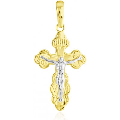Gemmax Jewelry Zlatý Kříž s Ježíšem Kristem GUPCN 37681