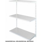 Biedrax Nástěnný regál 30 x 60 x 100 cm bílý 3 police šedá – Hledejceny.cz