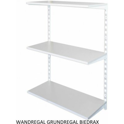 Biedrax Nástěnný regál 30 x 60 x 100 cm bílý 3 police šedá – Hledejceny.cz