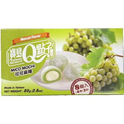 Qmochi Japonské Koláčky s příchutí muscat hrozny 80 g – Zboží Dáma