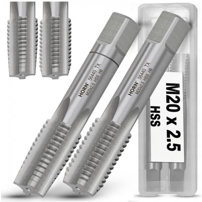 Závitník ruční M20, M20x2.5mm, 2 ks, DIN-352/2P – Hledejceny.cz
