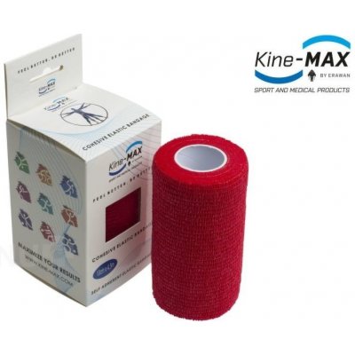 KinesioMAX Cohesive elastické samofixační červená 10 cm x 4,5 m