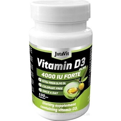 JutaVit Vitamin D3 4000 IU 100 μg Forte Oliva 100 ks – Hledejceny.cz