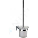 Kielle Harmonia WC štětka nástěnná s držákem matné sklo chrom 40523000 – Zboží Dáma