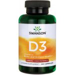 Swanson Vitamín D3 1000 iu Cholekalciferol 250 kapslí – Hledejceny.cz