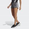 Dámské šortky adidas šortky Pacer 3-Stripes Knit BÍLÁ ŠEDÁ