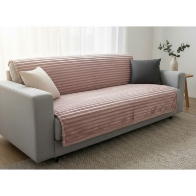 Mybesthome Přehoz na sedačku - pohovku AGNE pudrová růžová 170x210 cm – Zboží Mobilmania