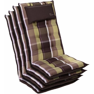 Blumfeldt Sylt, čalouněná podložka, podložka na židli, podložka na výše polohovací křeslo, polštář, polyester, 50 × 120 × 9 cm, 4x čalounění (CPT10_10221535-4_)