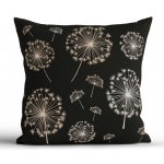 MKLuzkoviny.cz bavlna Renforcé x Pampelišky černé 40 x 40 cm – Sleviste.cz