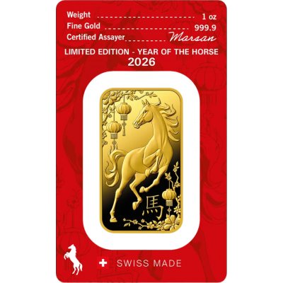 Argor-Heraeus Rok Koně zlatý slitek 1 oz – Hledejceny.cz