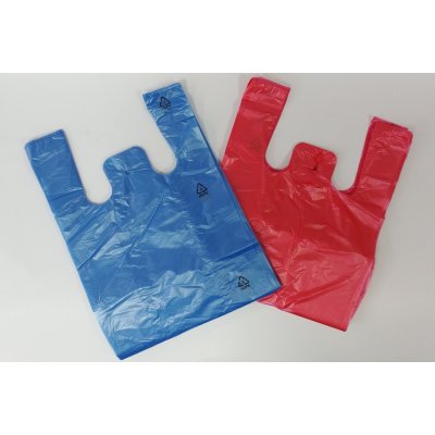 OBALY SLÁMA - Taška mikrotenová odtrhovací BAREVNÁ , 10kp - EXTRA pevná, HDPE, 100 ks – Zboží Mobilmania