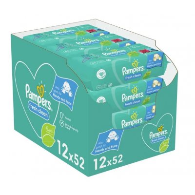 Pampers Fresh Clean dětské vlhčené ubrousky 12 x 52 ks – Zboží Mobilmania