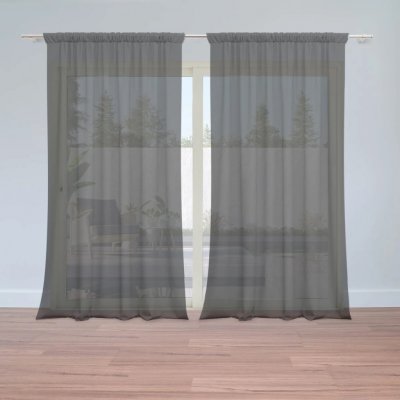 Sablio Záclony Černá: 2ks 150x250cm – Hledejceny.cz