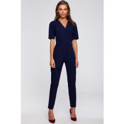 S241 One-piece jumpsuit with a double front navy blue