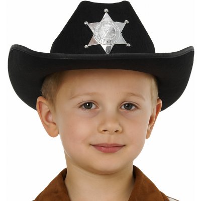Klobouk kovbojský šerif černý – Zboží Mobilmania