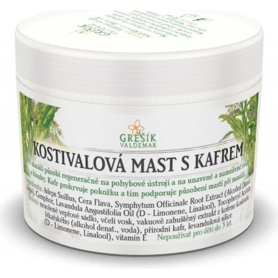 Grešík kostivalová mast s kafrem na unavené svaly a klouby 50 ml – Sleviste.cz