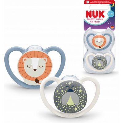 Nuk dudlík Perfect Match Air Night fyrefly/lion 2 ks – Hledejceny.cz