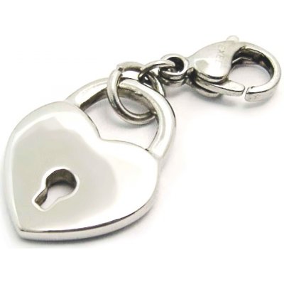 Žužu Ocelový Přívěsek Srdce na Zámek Locked Heart 3596 – Zboží Mobilmania