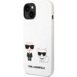 Pouzdro Karl Lagerfeld and Choupette Liquid Silicone Apple iPhone 14 Plus, bílé – Hledejceny.cz