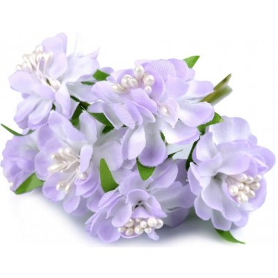 Umělý květ na drátku 6 (44) fialová lila