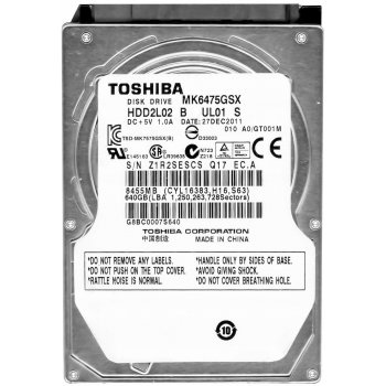 Toshiba 640GB SATA II 2,5", MK6475GSX