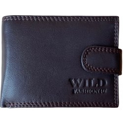 malá pánská kožená peněženka s přezkou wild fashion4u hnědá