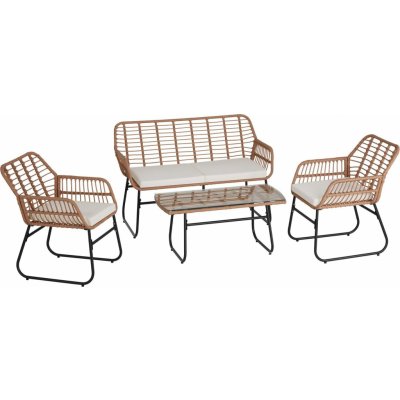 tectake 406062 ratanová sedací souprava molfetta xl pro 4 osoby - přírodní – Zboží Dáma