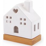 Porcelánový domeček svítící - bílá srdce – Zboží Dáma