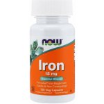 NOW Foods Iron Bisglycinate chelát 18mg 120 kapslí – Hledejceny.cz