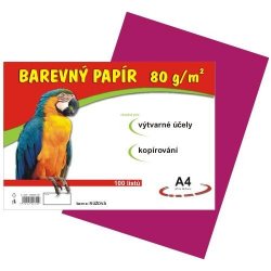 Barevný papír A4 100/80 g růžový Stepa s.r.o.