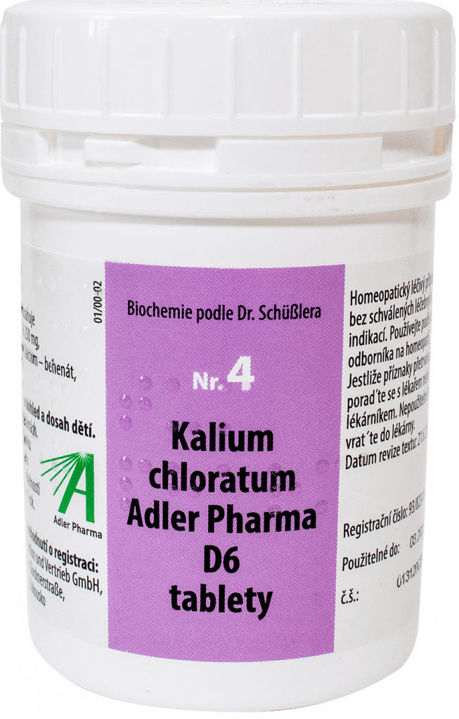 Kalium chloratum Adler Pharma D6.tbl.nob.2000 od 790 Kč - Heureka.cz