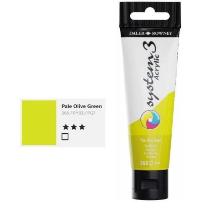 Daler & Rowney System 3 Acrylic pale olive green 368 59 ml – Hledejceny.cz