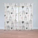 Sablio Záclony Hlava jednorožce: 2ks 150x250cm – Hledejceny.cz