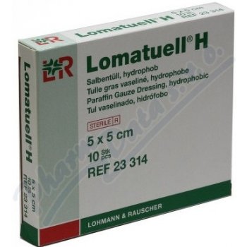 Lomatuell H tyl mastný sterilní 5 x 5 cm 10 ks