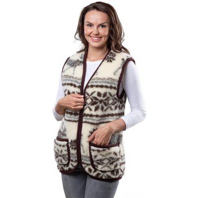 decoDoma dámská vesta z ovčí vlny Sob – Zboží Dáma