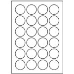 PRINT PRINT444785 kruhové 40 - 24 etiket bílé 100 ks – Zboží Mobilmania