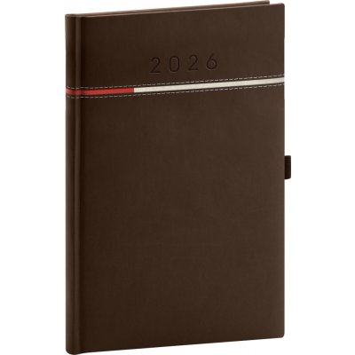 Notique A5 Týdenní 2026 Tomy hnědo-červený – Zboží Mobilmania