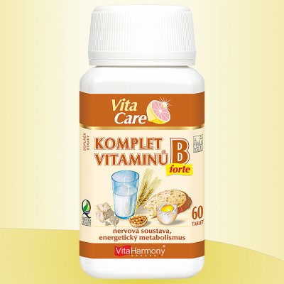 VitaHarmony Komplet vitaminů B Forte 60 tablet – Zboží Mobilmania