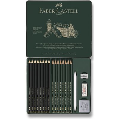 Faber-Castell Grafitová tužka Pitt Monochrome Graphite sada 20 kusů 115224 – Zboží Mobilmania